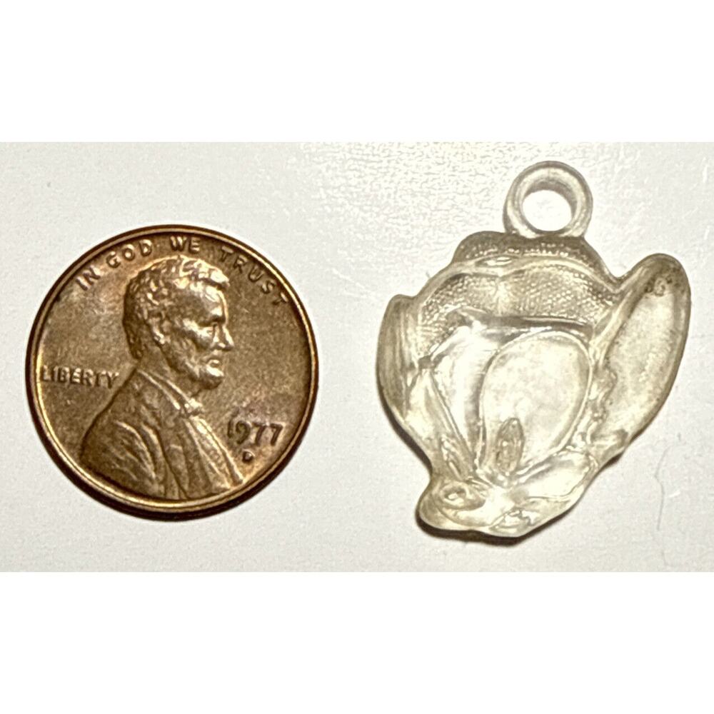 Vintage Cracker Jack Looney Tunes Sniffles Clear Celluloid Charm 1D